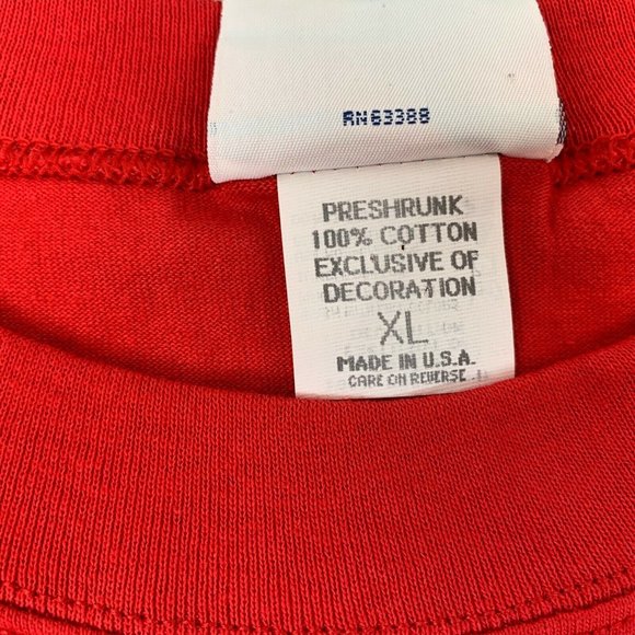 New England Patriots Embroidered T-Shirt Vtg 90s NFL Football Made USA Size XL - Picture 5 of 5